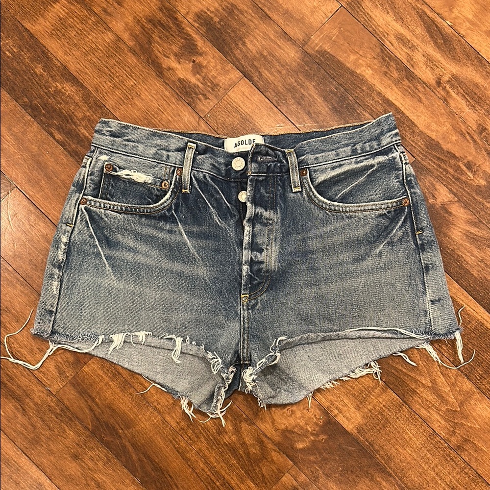 Agolde Parker Cut-off Denim Shorts